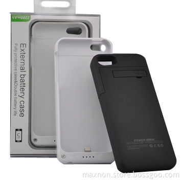 2,200mAh Power Bank Case for iPhone 5, with Kick Stand, Accessory for iPhone